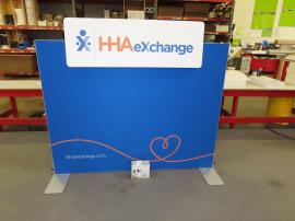 Symphony SYK-002 Table Top with SEG Fabric Graphic, Direct Print Header, and Monitor Mount