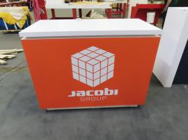 MOD-1596 Custom Counter with Vinyl Graphic and Locking Storage -- View 2