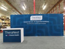 Modified VK-4028 SuperNova Lightbox with SEG Fabric Graphic and MOD-1716 Custom Counter with Backlit Graphic and Locking Storage -- View 2