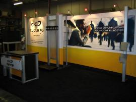 Custom Visionary Designs Hybrid Exhibit with Semi-hidden Storage, Large Monitor Bracket (up to 60" LCD), and MOD-1260 Counter -- Image 3