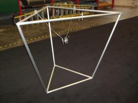 Custom Aero Overhead Hanging Signs -- Tapered Triangle and Square -- Image 1