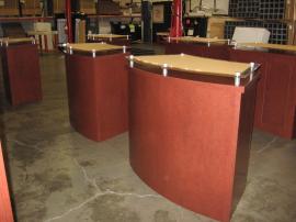 Euro LT Display Counters with Raised Plex Counter Top and Internal Storage