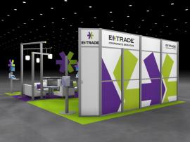 RENTAL Exhibit -- 20' x 30' Visionary Designs Hybrid Exhibit -- Rendering 1