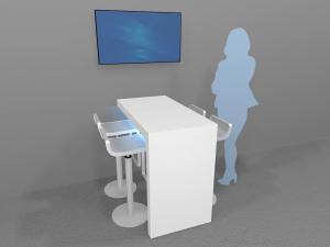 RE-1602 Waterfall Workstation Counter 48" x 24" -- Image 1