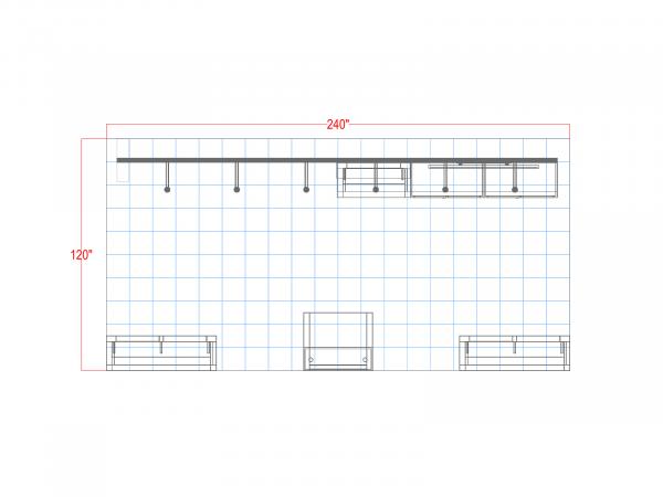VK-4052 Trade Show Custom Modular Exhibit -- Plan View